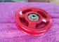 بكرة معدات رياضية من سبيكة معدنية مقاس 4.5 بوصة بتصميم أحمر بكرات للمعدات الصحية