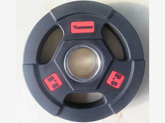 وزن الوحدة 2.5 رطل إلى 20 كجم أقراص تدريب الأثقال حديد متين مقبض مطاطي مادة مثالية لمعدات تدريب القوة في صالة الألعاب الرياضية